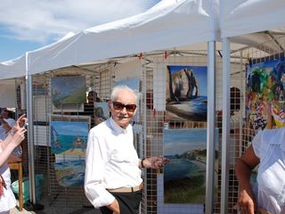 Archives 2008 Marcel Dejours devant les oeuvres